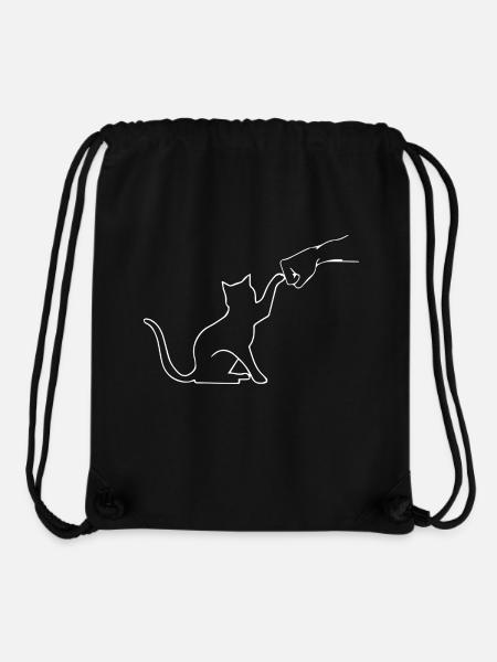 Katzenliebhaber Katzen Faust Team lustig - Stanley/Stella recycelter Gym Bag - Schwarz