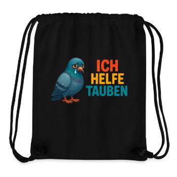 I help pigeons - Stanley/Stella Recycled Gym Bag - black - Front