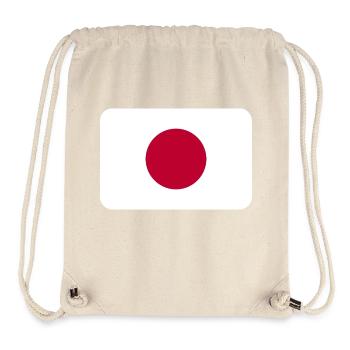 JAPAN FLAG round corner 400 dpi - Sac à cordon recyclé Stanley/Stella - blanc naturel - Devant