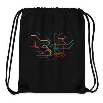 Tokyo Subway Map - Stanley/Stella Recycled Gym Bag - black - Front