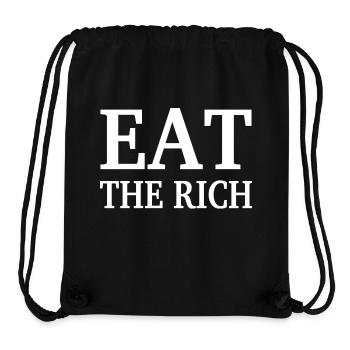 EAT THE RICH - Stanley/Stella recycelter Gym Bag - Schwarz - Vorne