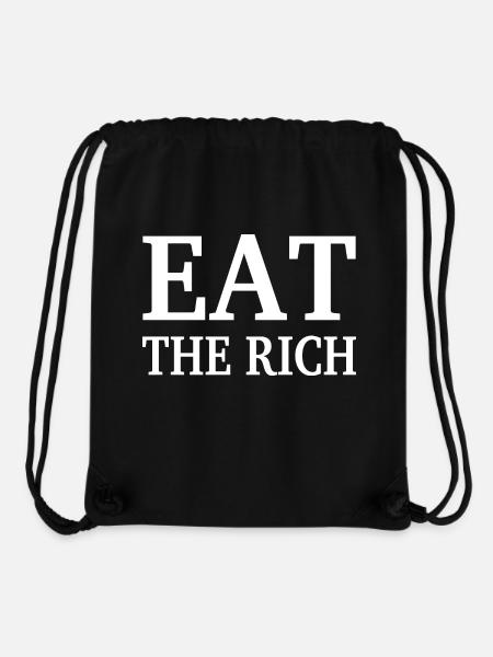 EAT THE RICH - Stanley/Stella recycelter Gym Bag - Schwarz