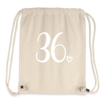 Niedliche Nummer 36, 36 Jahre alt, 36. Geburtstagsgeschenk - Stanley/Stella recycelter Gym Bag - Naturweiß - Vorne