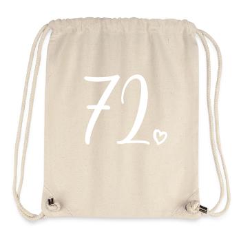 Süße Nummer 72, 72 Jahre alt, Geschenk zum 72. Geburtstag - Stanley/Stella recycelter Gym Bag - Naturweiß - Vorne