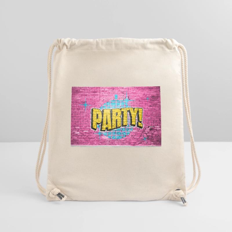 Party Disco Comic Style Bubble Graffiti Lettering Stanley/Stella Recycled Gym Bag