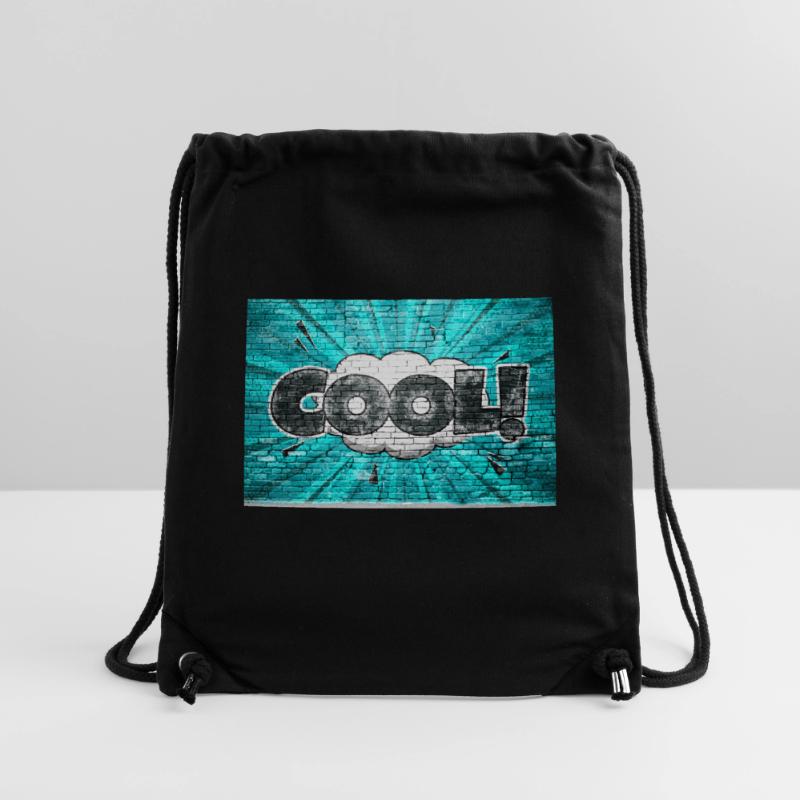 cool Comic Style Bubble Graffiti Lettering sur Bric Sac à cordon recyclé Stanley/Stella