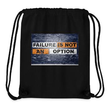 Failure is not an option saying lettering Graffiti - Stanley/Stella Recycled Gym Bag - black - Front