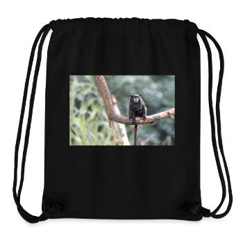 Tamarin à manteau noir Schwarzrückentamarin - Sac à cordon recyclé Stanley/Stella - noir - Devant