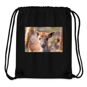 Fallow Deer (in german Damwild or Damhirsch) Dama - Stanley/Stella Recycled Gym Bag - black - Front
