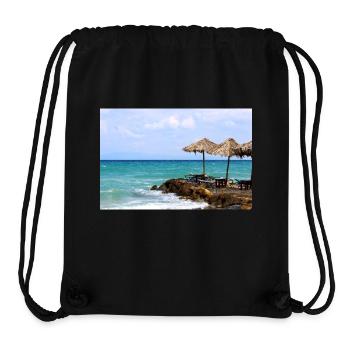 Sommer Sonne Strand Meer Poster - Stanley/Stella recycelter Gym Bag - Schwarz - Vorne