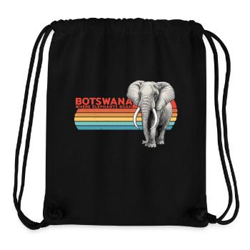 Elefant Botswana - Stanley/Stella recycelter Gym Bag - Schwarz - Vorne