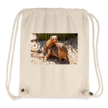 dwarf mongoose (in german Zwergmangusten) Helogale - Stanley/Stella Recycled Gym Bag - natural - Front