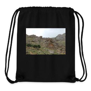 Mountain Mountains Mountain Landscape Poster - Stanley/Stella Recycled Gym Bag - black - Front