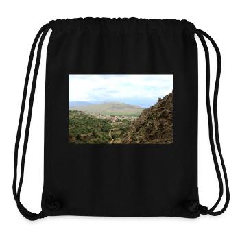 Mountain Mountains Mountain Landscape Poster - Stanley/Stella Recycled Gym Bag - black - Front
