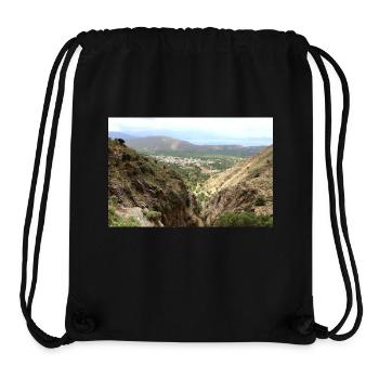 Berg Berge Berglandschaft Poster - Stanley/Stella recycelter Gym Bag - Schwarz - Vorne