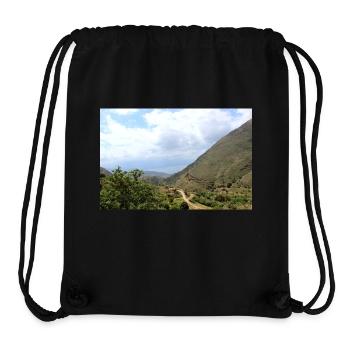 Montagnes de montagne Paysage de montagne Poster - Sac à cordon recyclé Stanley/Stella - noir - Devant