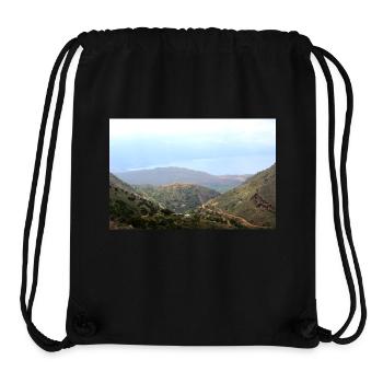 Montagnes de montagne Paysage de montagne Poster - Sac à cordon recyclé Stanley/Stella - noir - Devant