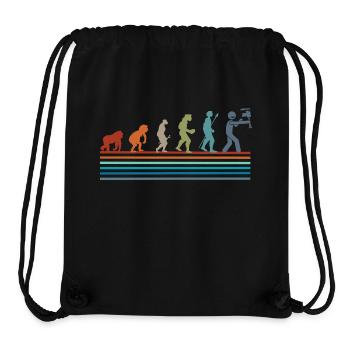 Retro Vintage Social Media Evolution - Stanley/Stella recycelter Gym Bag - Schwarz - Vorne