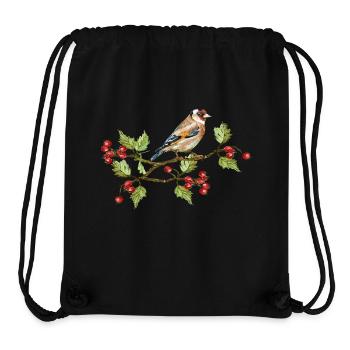Bunter Vogel - Stanley/Stella recycelter Gym Bag - Schwarz - Vorne