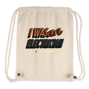électricien électricien bavoir amusant cadeau d’anniversaire - Sac à cordon recyclé Stanley/Stella - blanc naturel - Devant