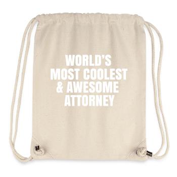 World's most coolest and awesome attorney - Stanley/Stella Recycled Gym Bag - natural - Front
