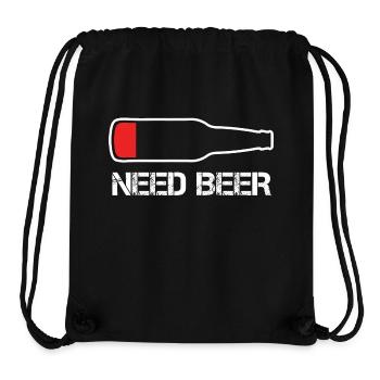 Besoin De Bière Drôle Batterie Faible Papa Sarcastique - Sac à cordon recyclé Stanley/Stella - noir - Devant