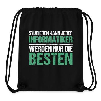 Anyone can study - Informatiker Edition - Stanley/Stella Recycled Gym Bag - black - Front