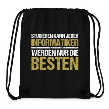 Tout le monde peut étudier - Informatiker Edition - Sac à cordon recyclé Stanley/Stella - noir - Devant