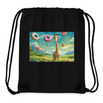 Girafe au pays du lait et du miel - Sac à cordon recyclé Stanley/Stella - noir - Devant