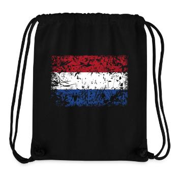 Drapeau des Pays-Bas VINTAGE - Sac à cordon recyclé Stanley/Stella - noir - Devant