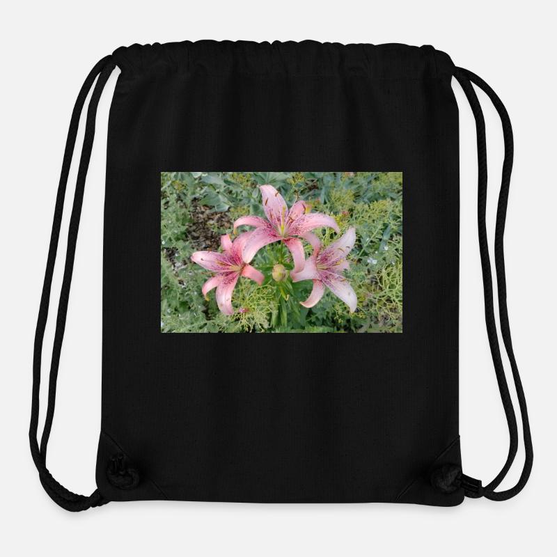 LIGHT ROSE LILIES - Stanley/Stella Recycled Gym Bag - black