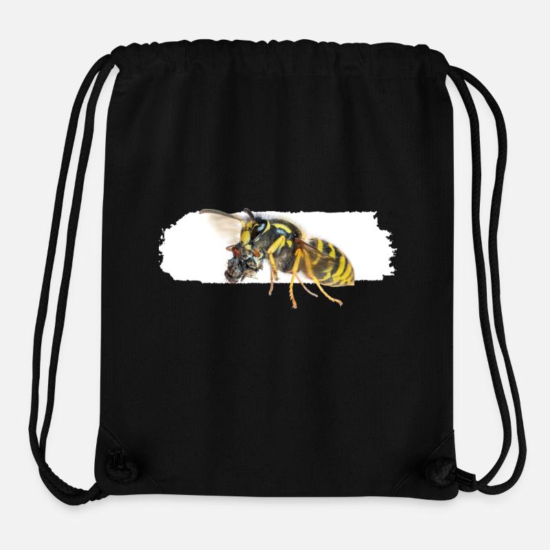 Wespe beim Transport - Stanley/Stella recycelter Gym Bag - Schwarz