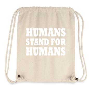 humans stand for humans - Stanley/Stella recycelter Gym Bag - Naturweiß - Vorne