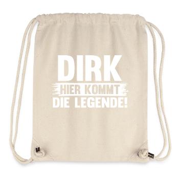 Prénom Dirk - Sac à cordon recyclé Stanley/Stella - blanc naturel - Devant