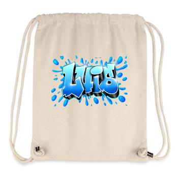 Luis graffiti prénom splash imprimable sur tout - Sac à cordon recyclé Stanley/Stella - blanc naturel - Devant