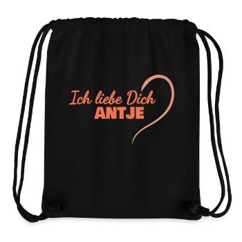 Geschenk für Antje - Stanley/Stella recycelter Gym Bag - Schwarz - Vorne