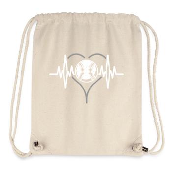 Baseballspieler Herzschlag - Stanley/Stella recycelter Gym Bag - Naturweiß - Vorne