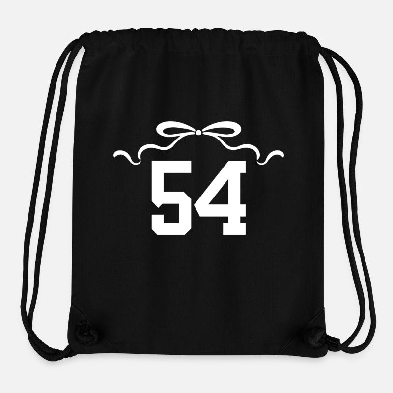 Numéro 54 noeud - 54e anniversaire - Sac à cordon recyclé Stanley/Stella - noir