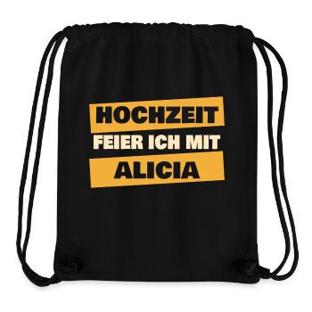 Alicia als JGA - Stanley/Stella recycelter Gym Bag - Schwarz - Vorne