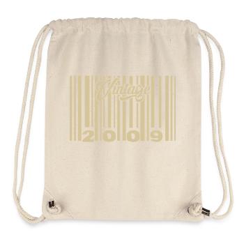 Jahrgang 2009 Barcode 2009: Jahr 2025. - Stanley/Stella recycelter Gym Bag - Naturweiß - Vorne