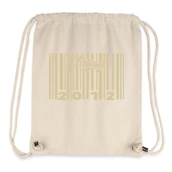 vintage 2012 Barcode 2012: Year 2025. - Stanley/Stella Recycled Gym Bag - natural - Front