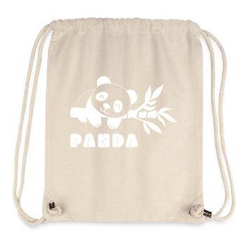 Panda Cute China Bär Tier Spruch Geschenkidee - Stanley/Stella recycelter Gym Bag - Naturweiß - Vorne