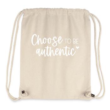 Choose To Be Authentic Inspirational Message - Stanley/Stella Recycled Gym Bag - natural - Front