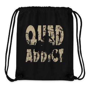 Quad Addict - Quad Bike Geschenk T-Shirt - Stanley/Stella recycelter Gym Bag - Schwarz - Vorne