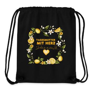Tagesmutter mit Herz Kindergartenabschied - Stanley/Stella recycelter Gym Bag - Schwarz - Vorne