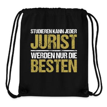 Tout le monde peut étudier - Jurist Edition - Sac à cordon recyclé Stanley/Stella - noir - Devant