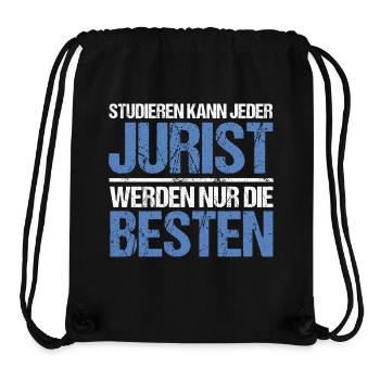 Tout le monde peut étudier - Édition Avocat - Sac à cordon recyclé Stanley/Stella - noir - Devant
