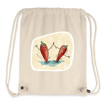 Chili Peppers Dancing Tango - Stanley/Stella Recycled Gym Bag - natural - Front