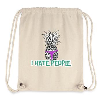I hate People Ananas im Tanga | Party - Stanley/Stella recycelter Gym Bag - Naturweiß - Vorne