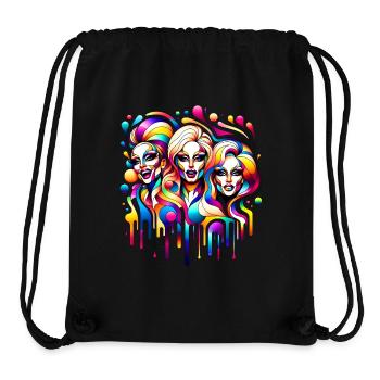 Farbenpracht - Color Splendor - Stanley/Stella recycelter Gym Bag - Schwarz - Vorne